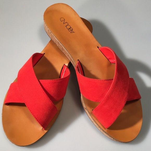 ***SALE***ABOUND Tess-Fab Faux Suede Cork Wedge Sandals - Picture 3 of 5